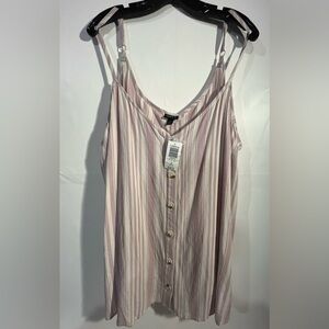 Torrid Blush and White Striped Camisole